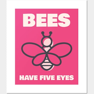 Bees have 5 Eyes Animal Facts Posters and Art